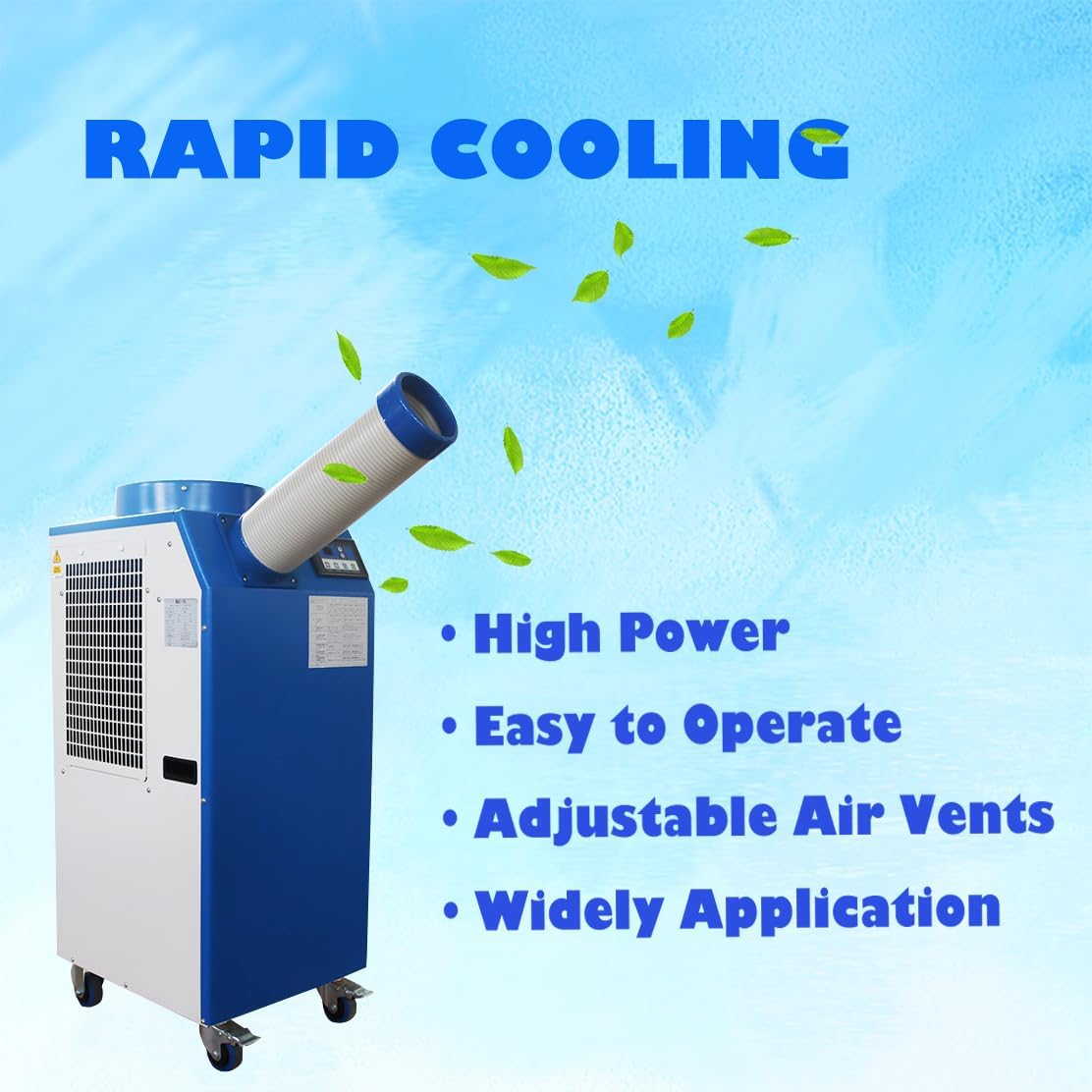 220V 1400W Industrial Air Conditioner 480m³/h Commercial Portable Industrial Spot Cooler Mobile Air Conditioner Single Column