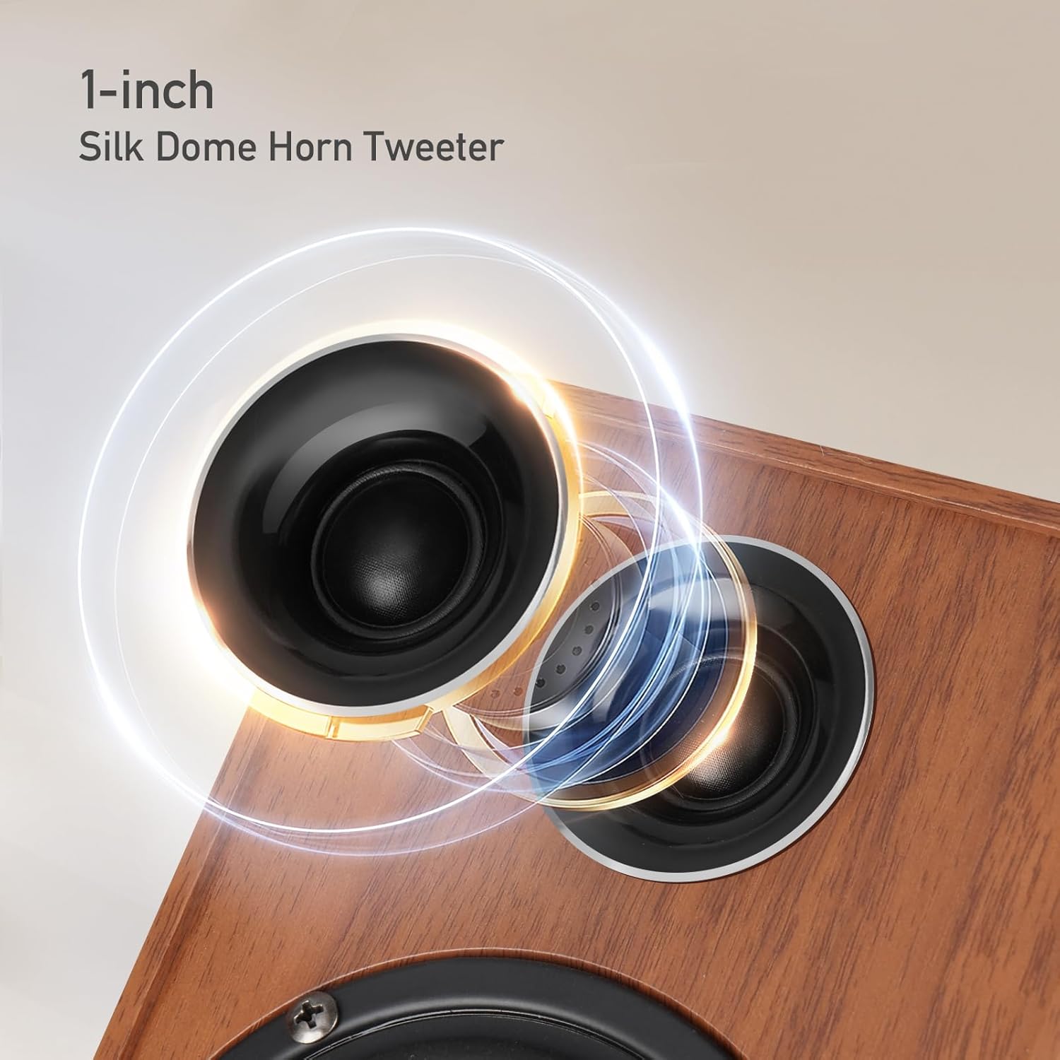 Powered Bookshelf Speakers, 40W X 2 Record Player Speakers with 4 Inch Woofer and a 1