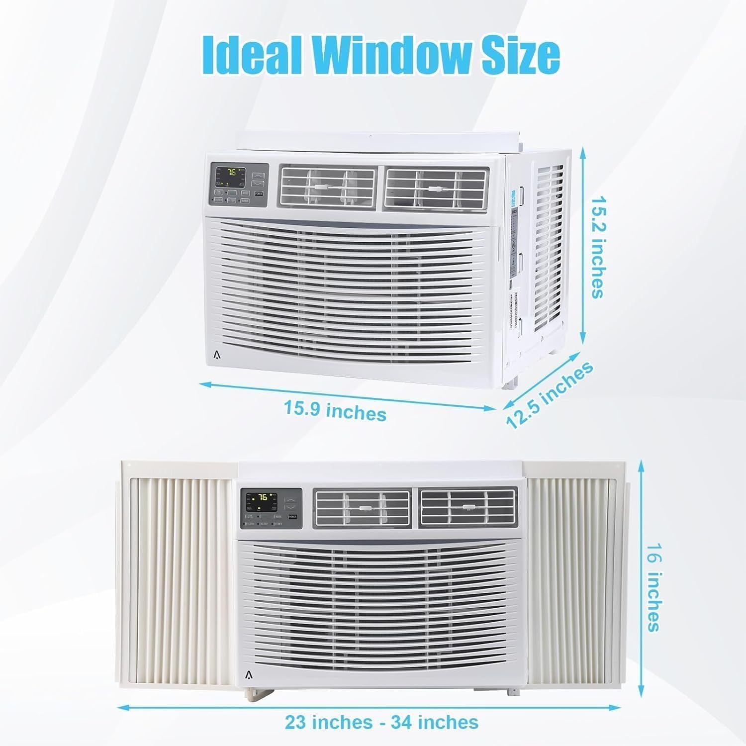 12000 BTU Window Air Conditioner, Cools up to 550 Sq Ft, 3-in-1 Cooling, Dehumidifier & Fan, Quiet Operation, Sleep Mode, Energy-Efficient R-32, Remote & App Control for Bedroom & Office