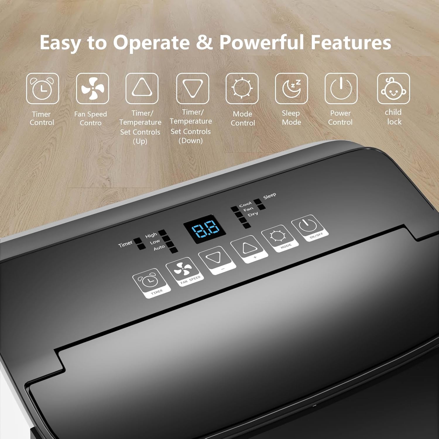 12000Btu Portable Air Conditioner with Remote Control,Quiet AC Unit with Cool, Dehumidifier & Fan Mode Room Cooling Up to 500 sq ft,24 Hour Timer, Window Installation Kit for Home, White