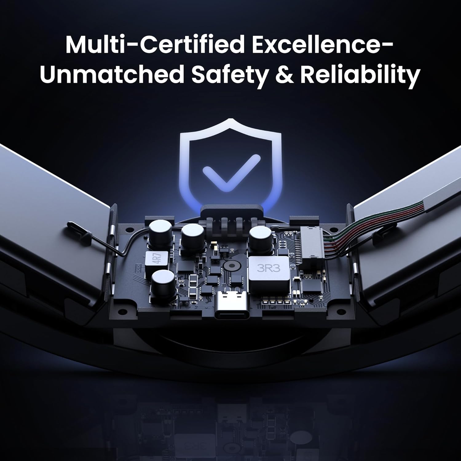 KIWI design Audio Head Strap with Battery for Meta/Oculus Quest 3/3S, K4 Duo DualFast Charging Headset, VR Accessories with Balanced Design for Enhanced Sound Effects & Playtime