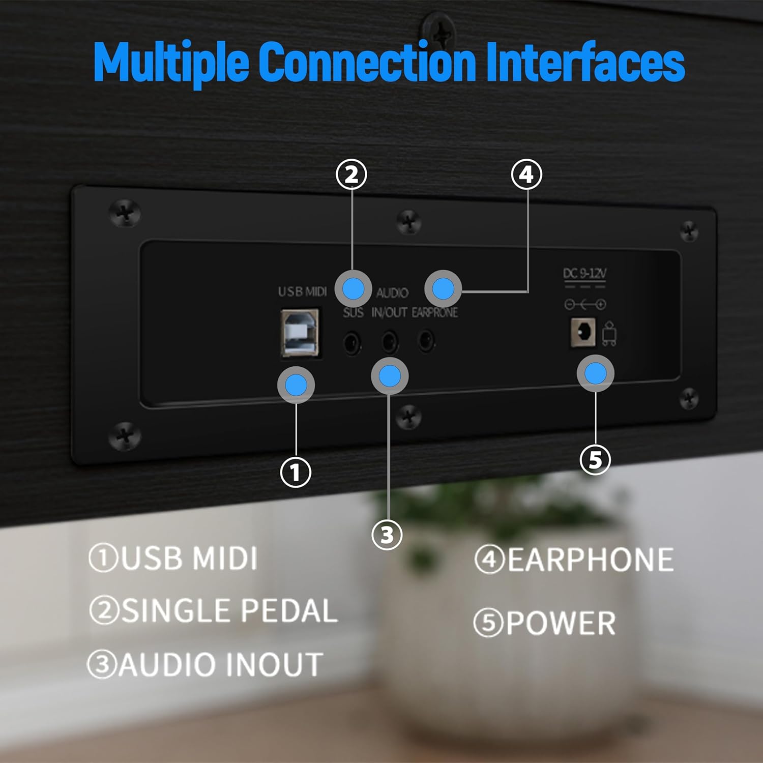Digital Piano 88 Keys,Keyboard Piano,Touch-Sensitive,Electric Piano,Semi Weighted,Upright,Acoustic,Beginners,Adults,Full Size,Stand,Pedal,SR-EH60(Black)