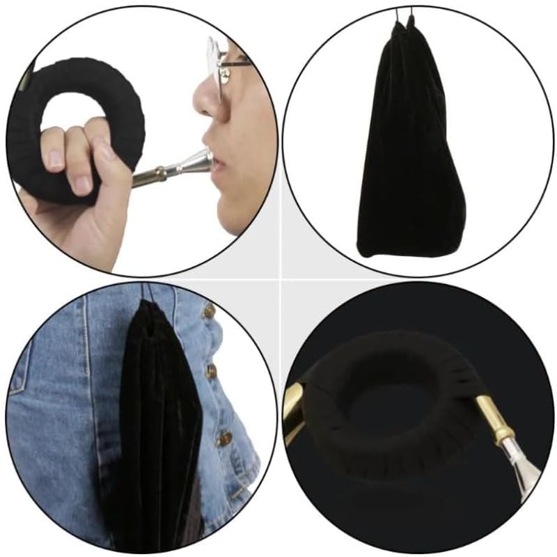 B Flat Hunting Horn Brass Instrument Polished Finish Small French Waldhorn Mellophone Style with Clear Tone Compact Design for Marching Band Stage Performance Outdoor Ceremony