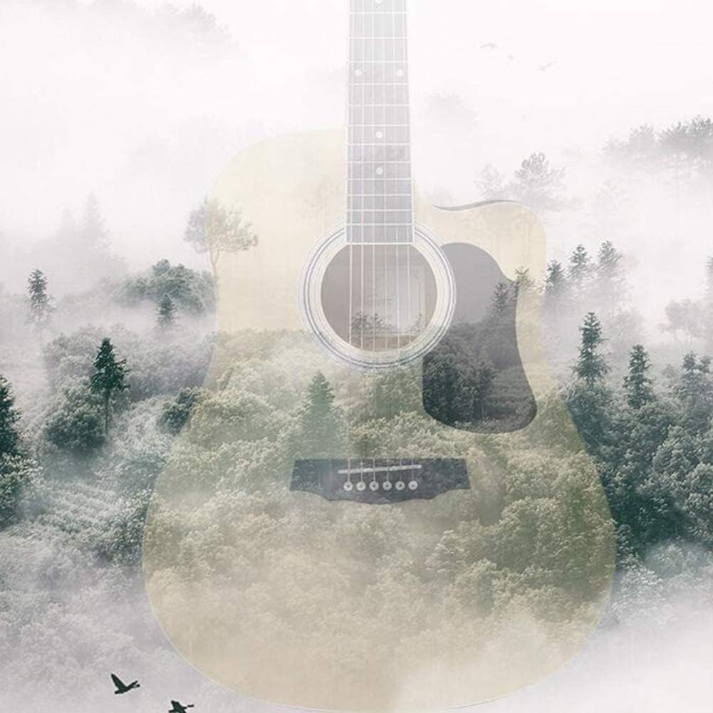 Full Size Guitar Acoustic Guitar Classical Guitar Beginner Fingerstyle 38 Inches Folk Musical Instrument Youth Exercises with Backpack Beginner Acoustic Guitar Starter Package Student G (Yellow Long)