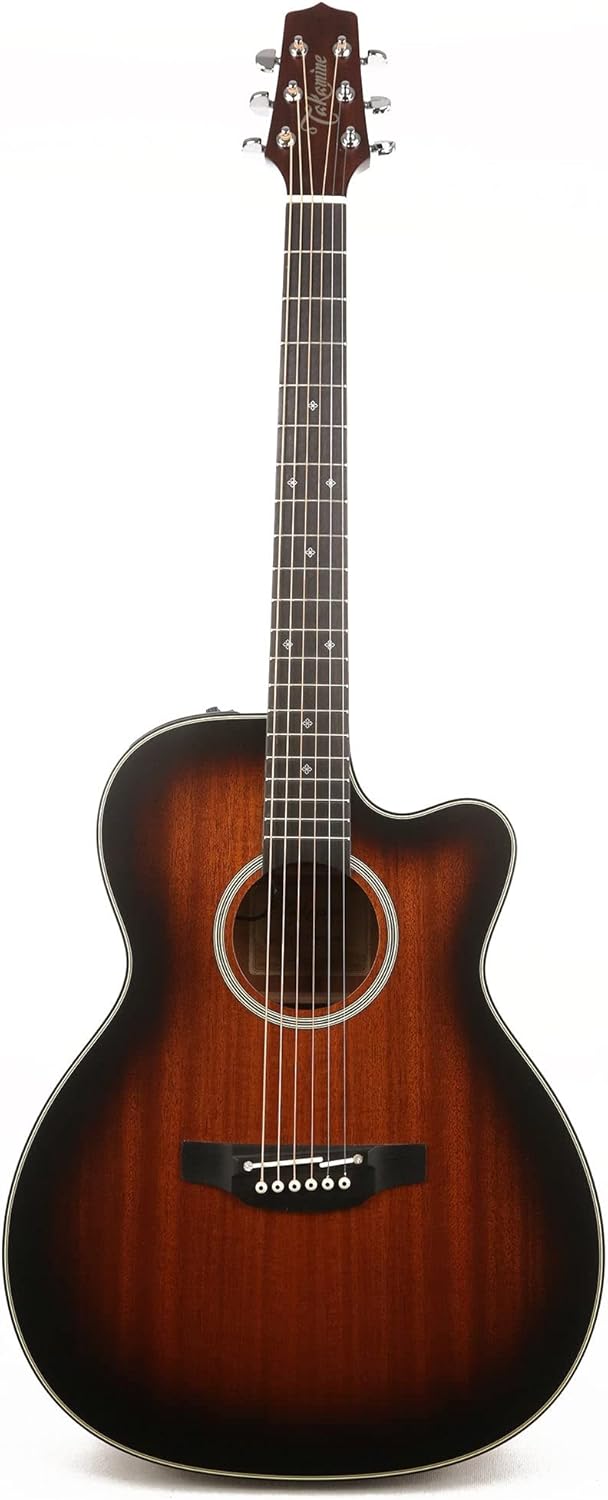 Takamine CP771MC SB 6 Strings OM Cutaway Acoustic Electric Guitar with CTP-3 CoolTube - Shadow Burst Satin