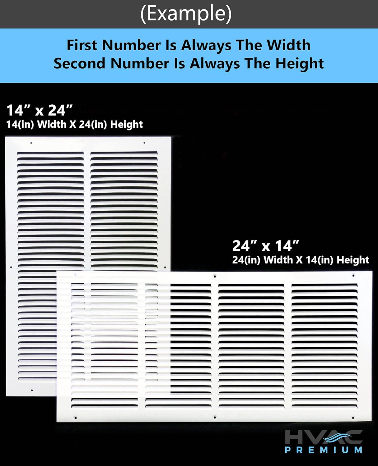HVAC Premium 34'' x 16'' [Duct Opening] Flat Stamped Steel Return Air Grille - Sidewall and Ceiling - HVAC Vent Duct Cover - White [Outer Dimensions: 35.75''w X 17.75''h]