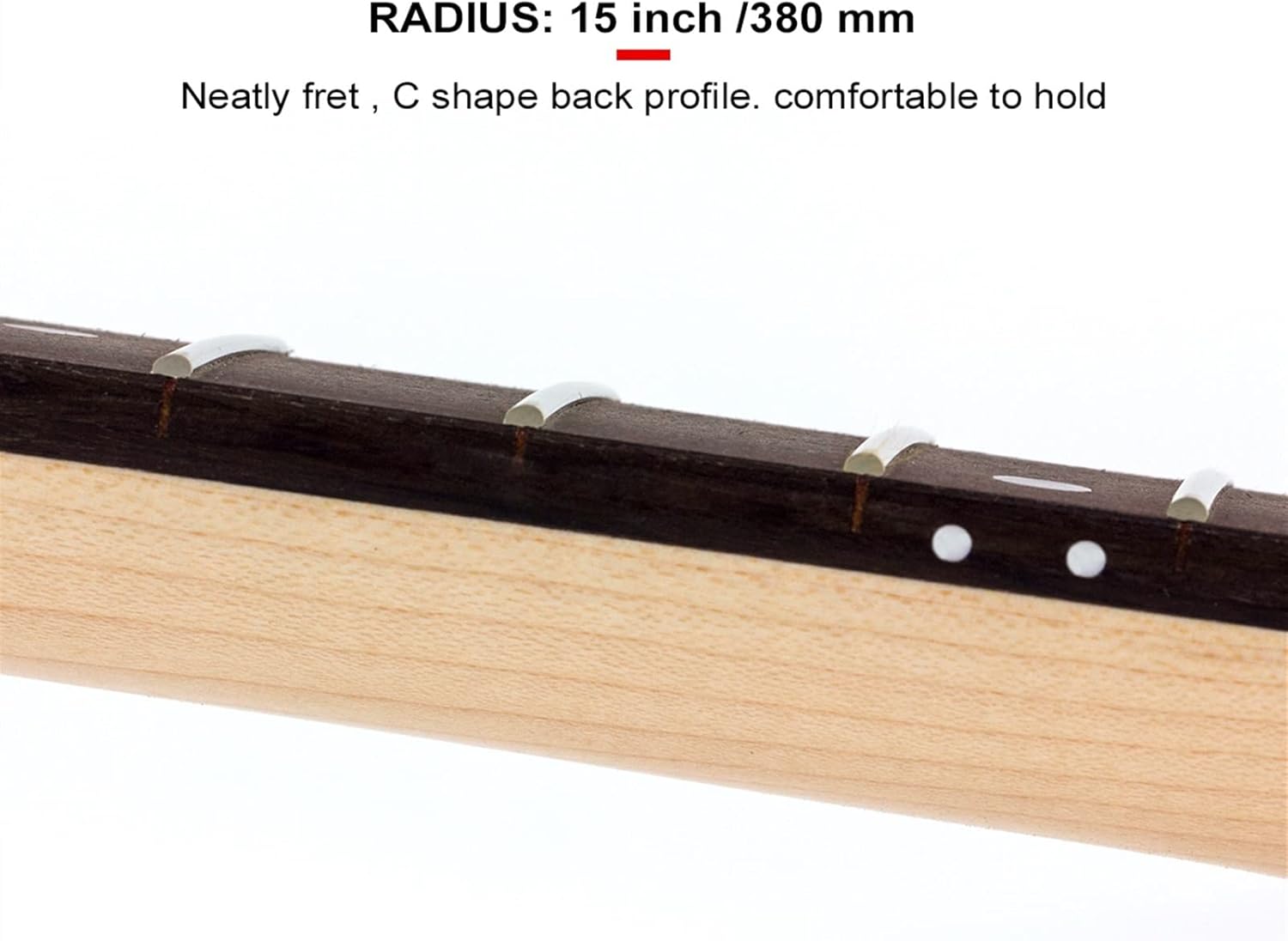 Electric Guitar Neck 22 Frets Maple 25.51 Inch Bolt On with Truss Rod Matt Finished Guitar ​Neck Replacement (Color : 01)