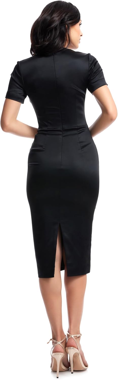 Dress The Population Womens Terri Bodycon Midi Dress