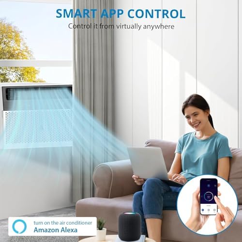 Garvee 6000 BTU Window Air Conditioner - High-Efficiency Cooling Small Window Air Conditioner with Remote Control and Washable Filter, Quiet Operation, Cooling Up to 269 Square Feet, 115V/60Hz
