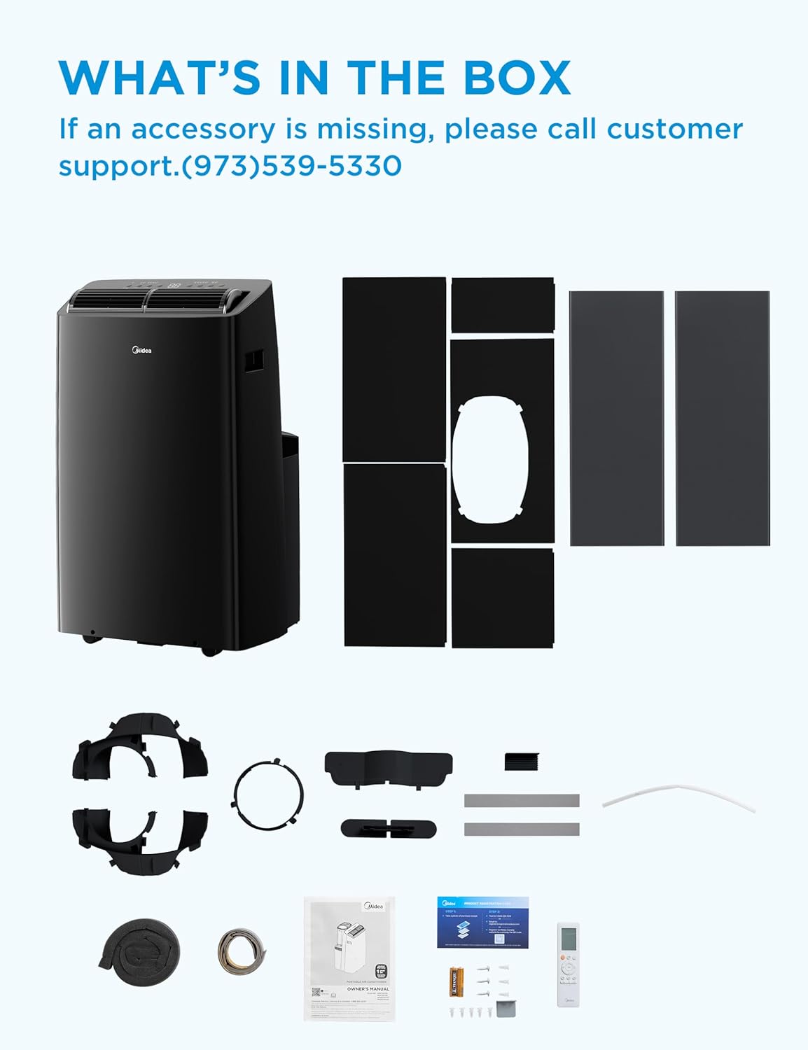 Midea Duo 14,000 BTU (12,000 BTU SACC) High Efficiency Inverter, Ultra Quiet Portable Air Conditioner, Cools up to 550 Sq. Ft., Works with Alexa/Google Assistant, Includes Remote Control & Window Kit