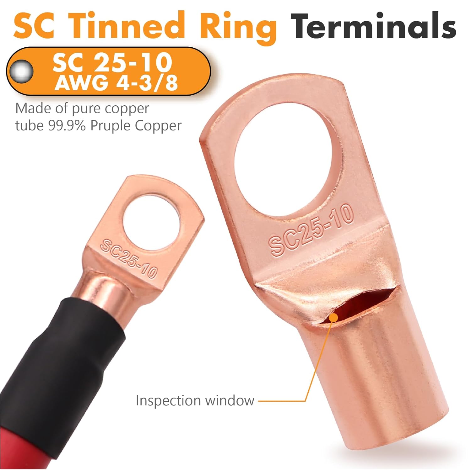 Jeemiter 4 Gauge CCA Wire Complete Kit: 100ft (50ft Red + 50ft Black) for Multiple Amp Rigs & Full Vehicle Audio Install | Includes All Terminals