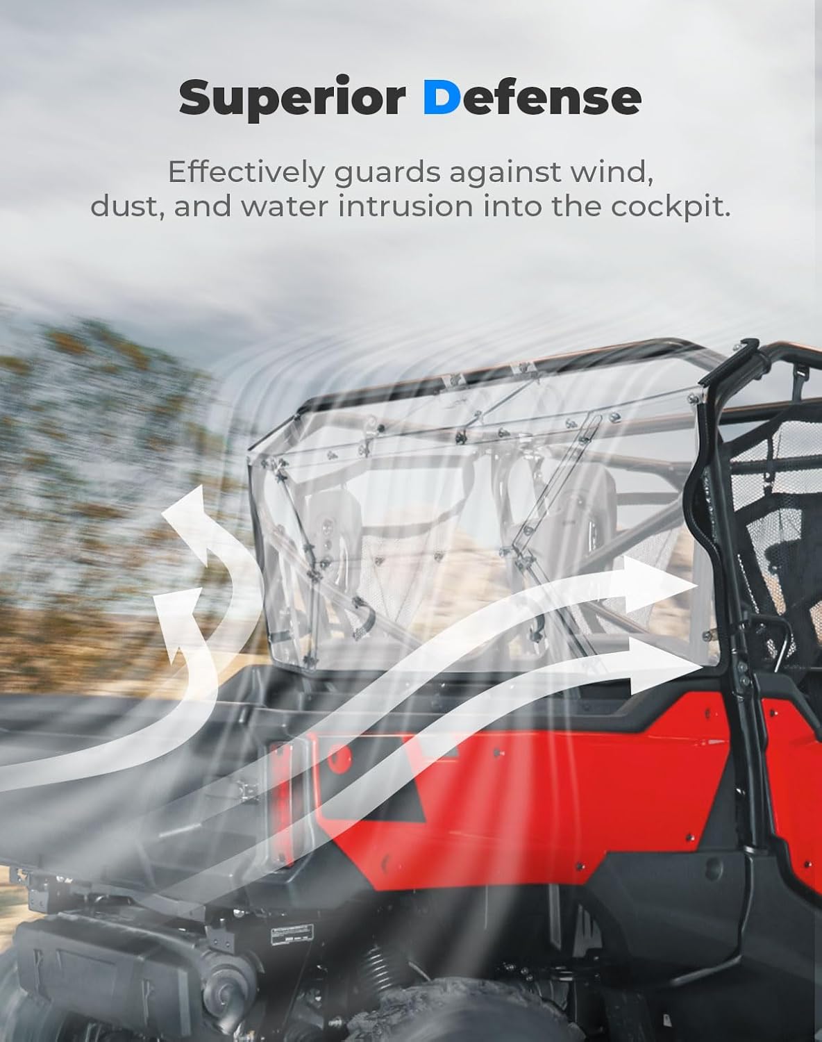 KEMIMOTO Scratch-Resistant Rear Windshield Compatible with 2023 2024 2025 Pioneer 1000-6, Better Sealing, No Water Leak, 1/5’’ Thick PC Material UTV Back Window, 9-Piece Assembly, Accessories