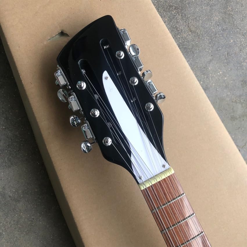 Custom 325 Electric Guitar in Black with 12 Strings - Perfect for Professional Musicians and Enthusiasts Seeking a High- and Sound