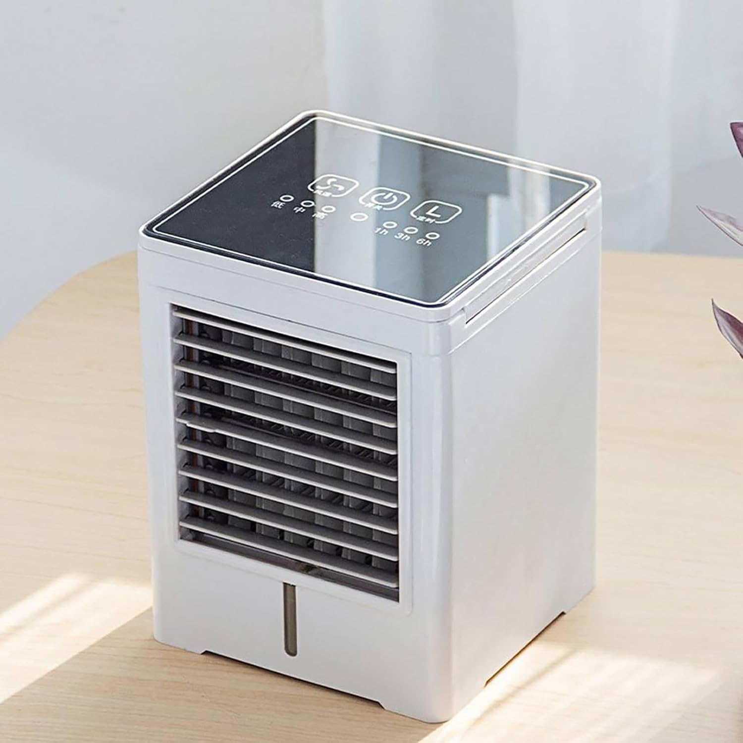 Portable Air Conditioner, Mini Air Cooler Fan, Personal Mini AC with 3 Speeds 6H Timing, Interface, 470ml Capacity Anti-leakage Water Small for Room Bedroom Office Home Tent
