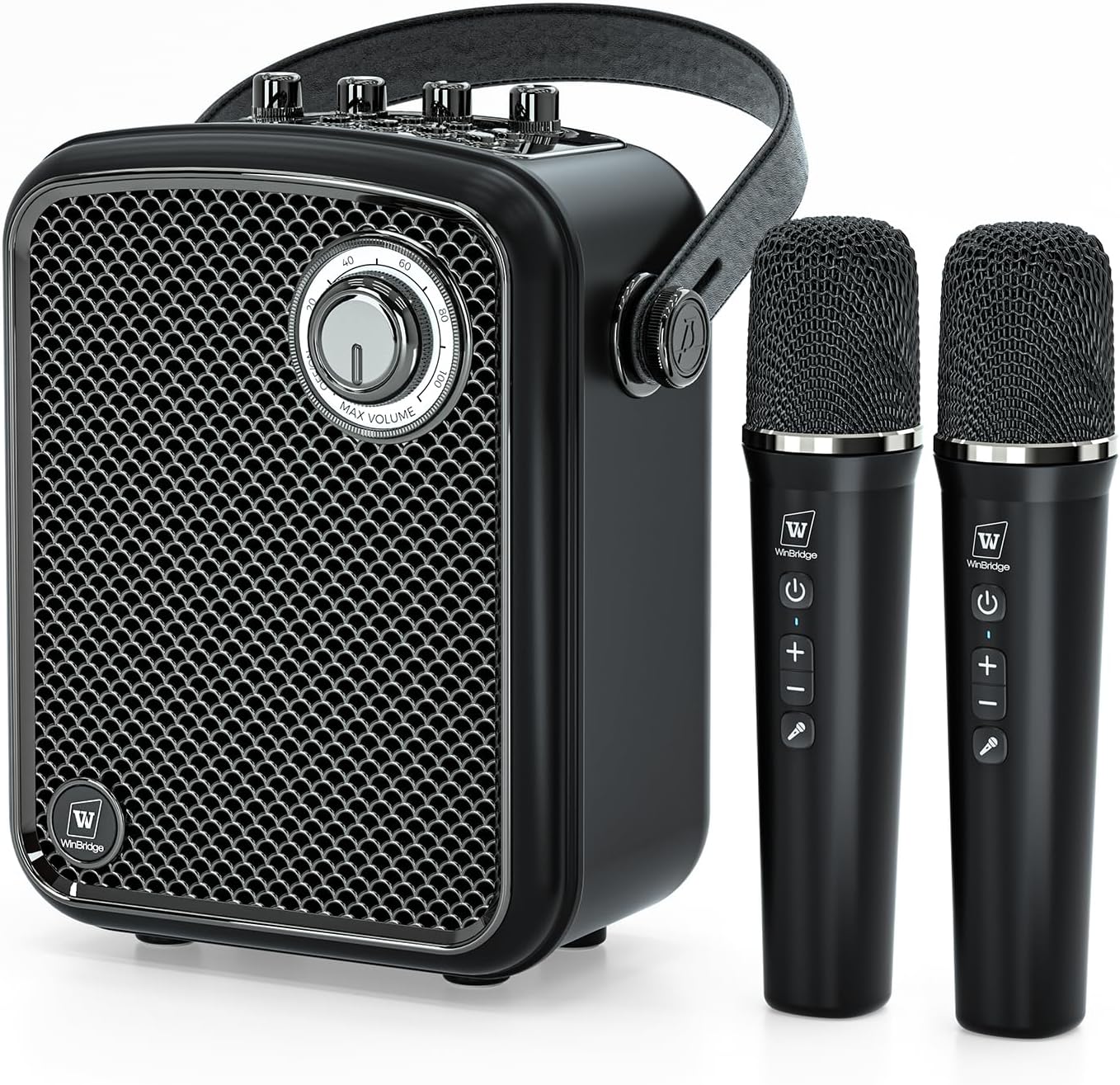 Voice Amplifier with 2 Wireless Microphones, 70W Portable Bluetooth Speaker with Mic, Small PA Speaker System, Karaoke Machine for Teachers, Public Speaking, Events, Singing - S100 Pro