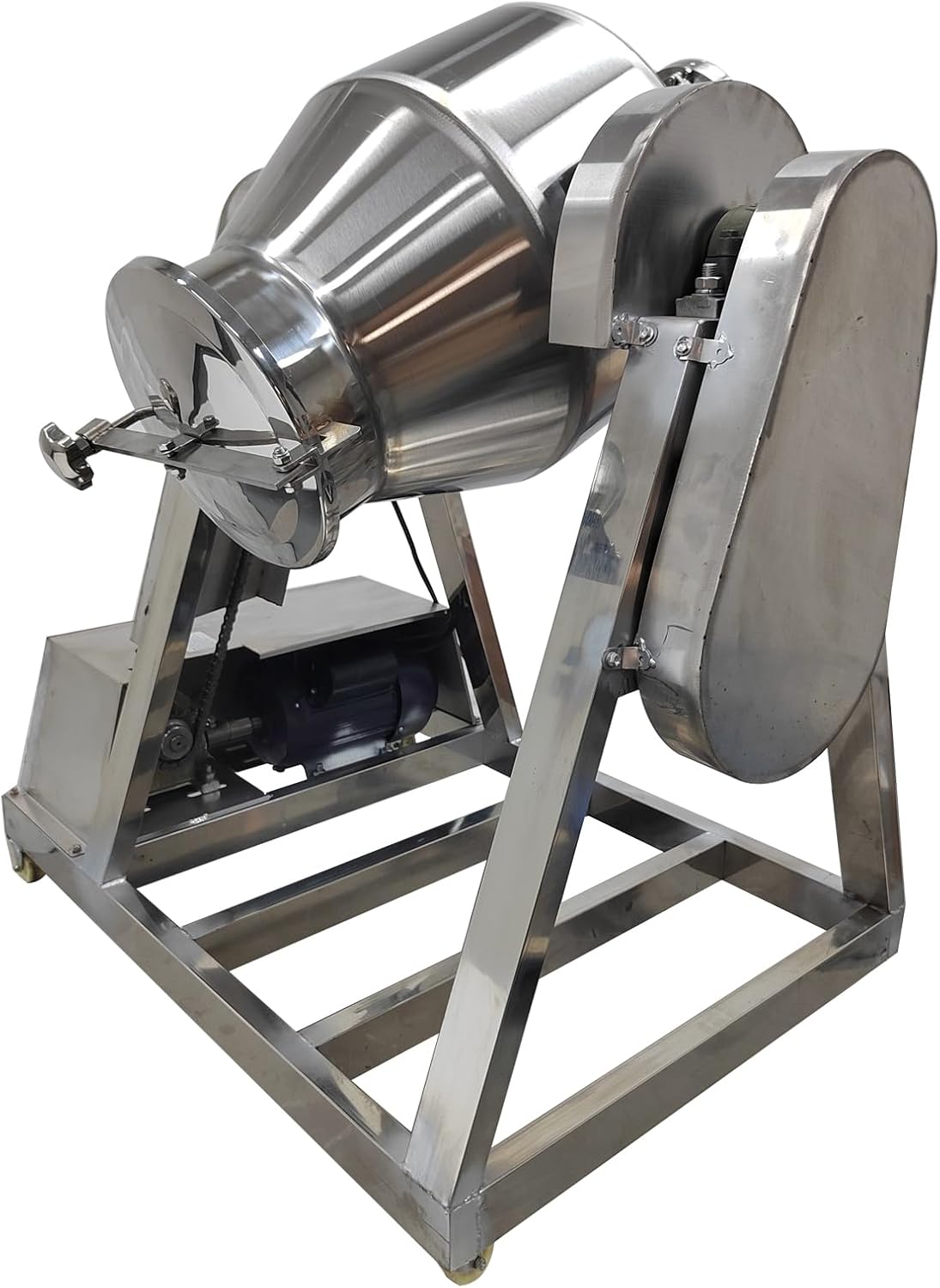 Dry Powder Mixer 30L Powder Mixer Blender Machine 360°Rotation Stainless Steel Powder Mixing Machine Granule Food Powder Drum Mixer Machine 110V 3KW