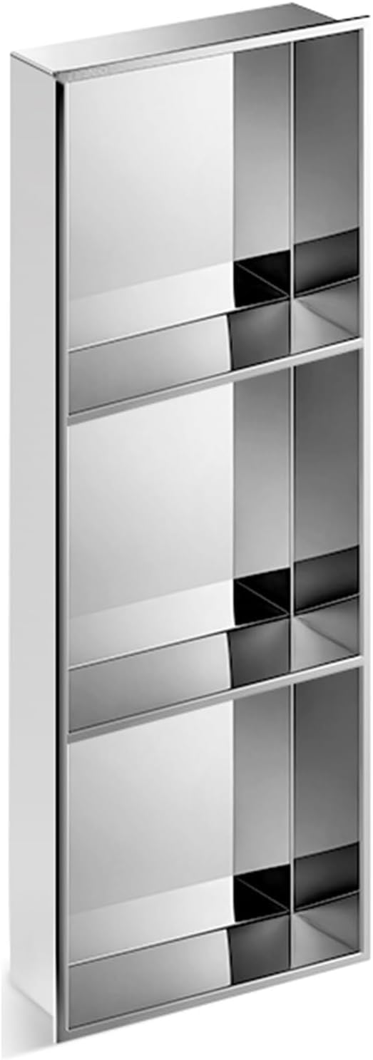 Shower Niche, Brushed Stainless Steel Shower Niche - Square Bathroom Shelf for Organizing Shampoo & Toiletries, 24