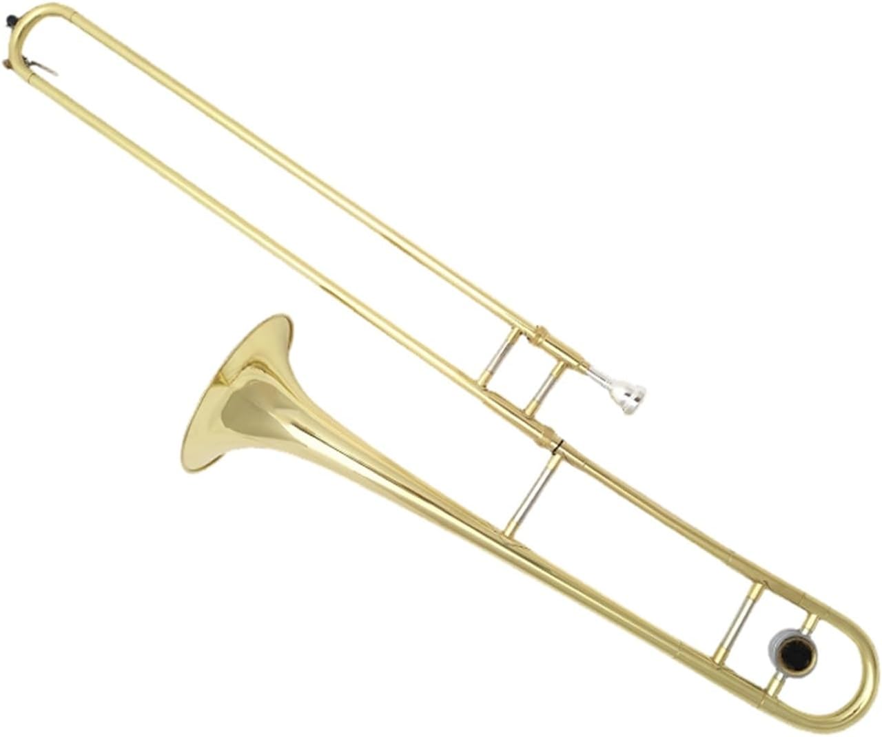 Adult Trombone Instrument Professional Alto Brass Pipe B Flat Lacquer Gold Playing Practice Instrument
