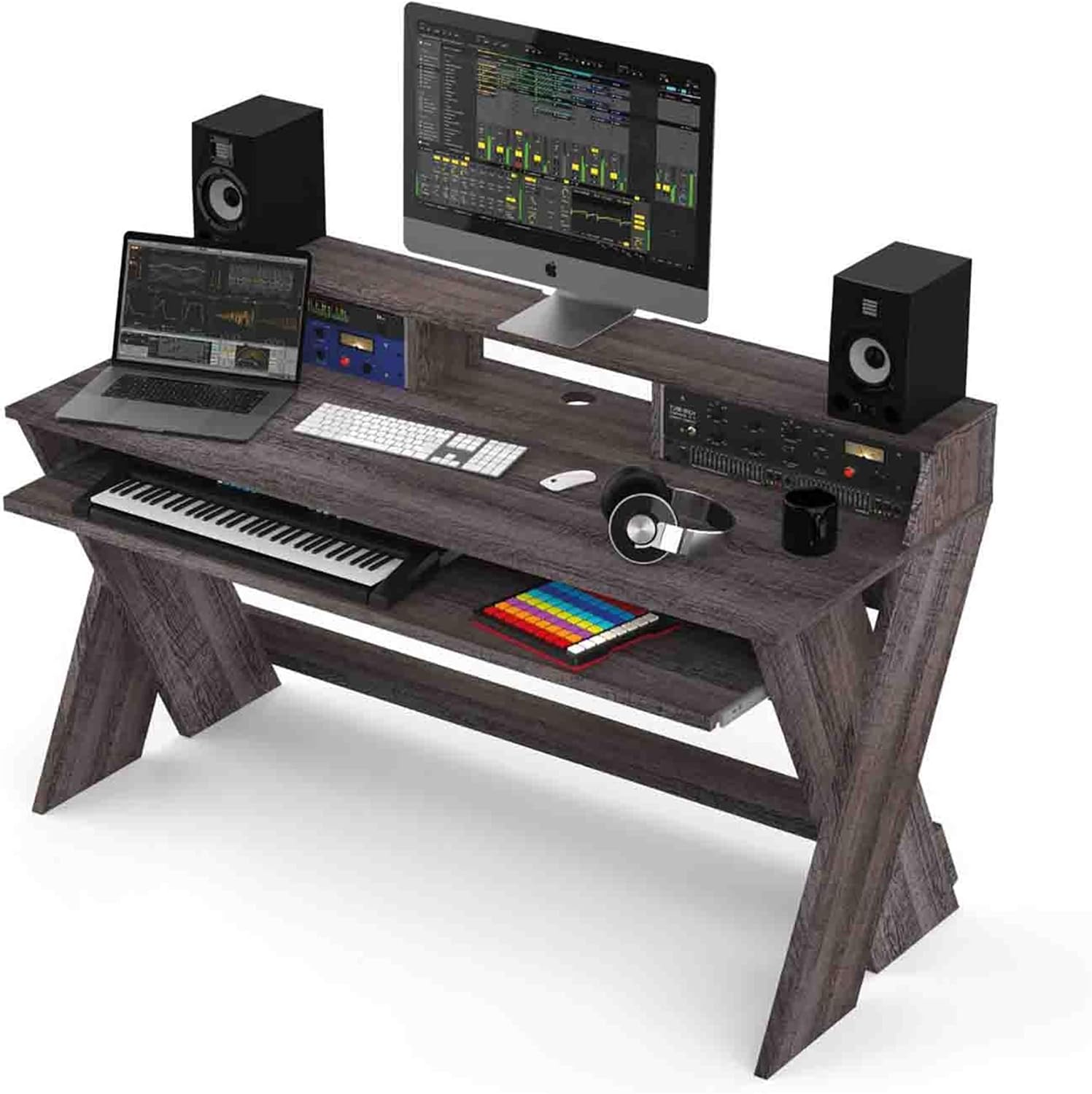 Glorious Sound Desk Pro Professional Studio Workstation in Walnut