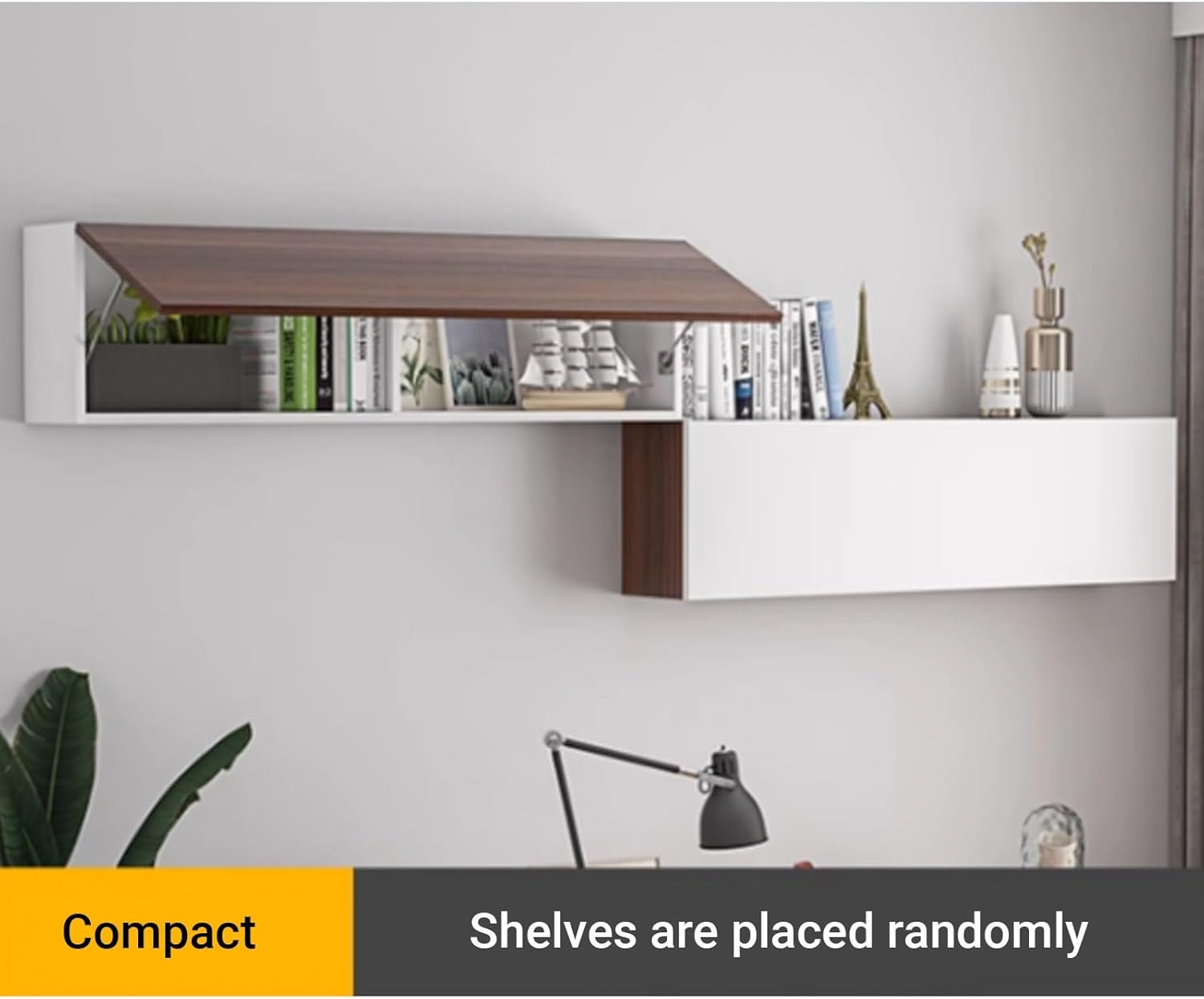 Solid Wood Wall Mounted Storage Cabinet,Space-Saving Wall-Mounted Organizer,Kitchen Organization Hanging Display Cabinet,Solid wood wall mounted display cabinet(E,60x20x33.6cm/23.6x7.8x13.2in)