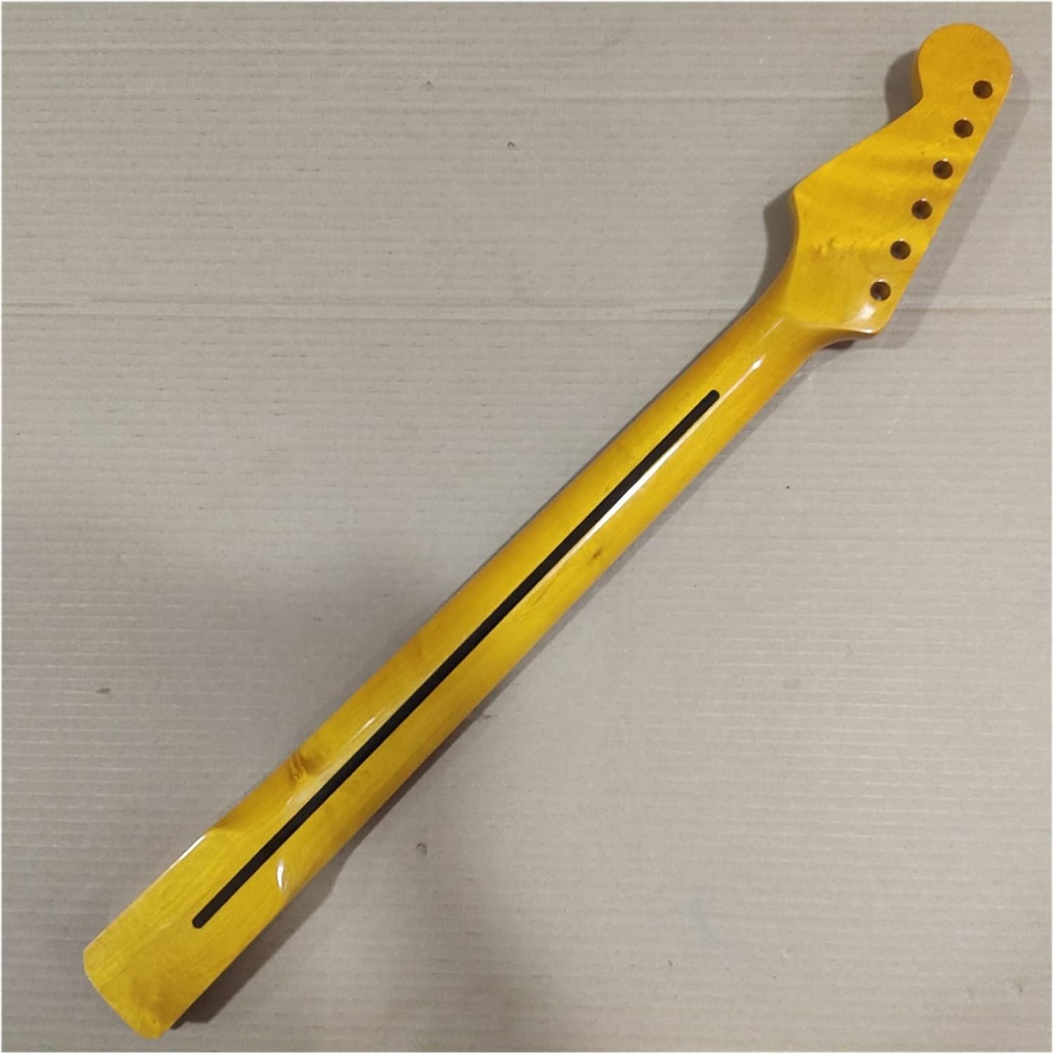 TSTS Full Scalloped Maple Electric Guitar Neck Replacement 22 Fret Maple Fingerboard Locking Nut Guitar ​Neck Replacement