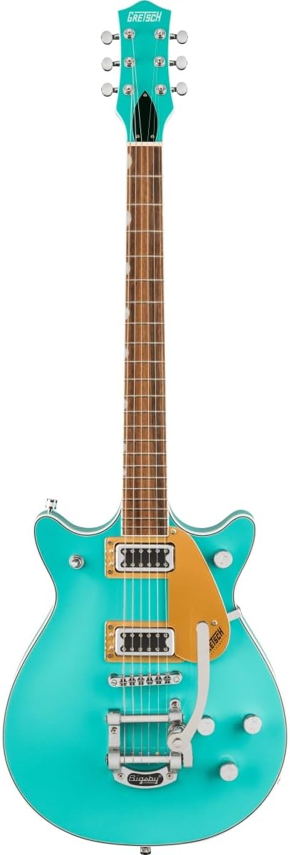 Gretsch G5232T Electromatic Double Jet FT 6-String Right-Handed Electric Guitar with Chambered Mahogany Body and Laurel Fingerboard (Caicos Green)