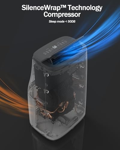 GAOMON 14000 BTU Portable Air Conditioner with Dehumidifier, Remote Control, 24Hour Timer, Sleep & Fan Mode, Cool Rooms up to 550 Sq.Ft