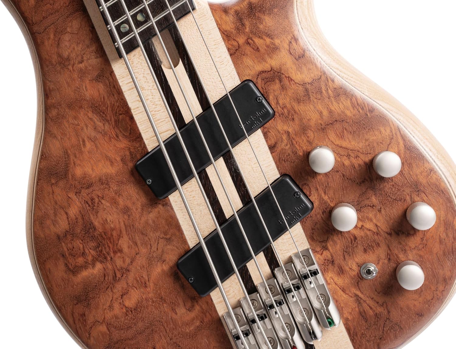Cort A5BEYONDOPBN Artisan Series A5 Beyond 5 String Bass Guitar, Open Pore Bubinga Natural