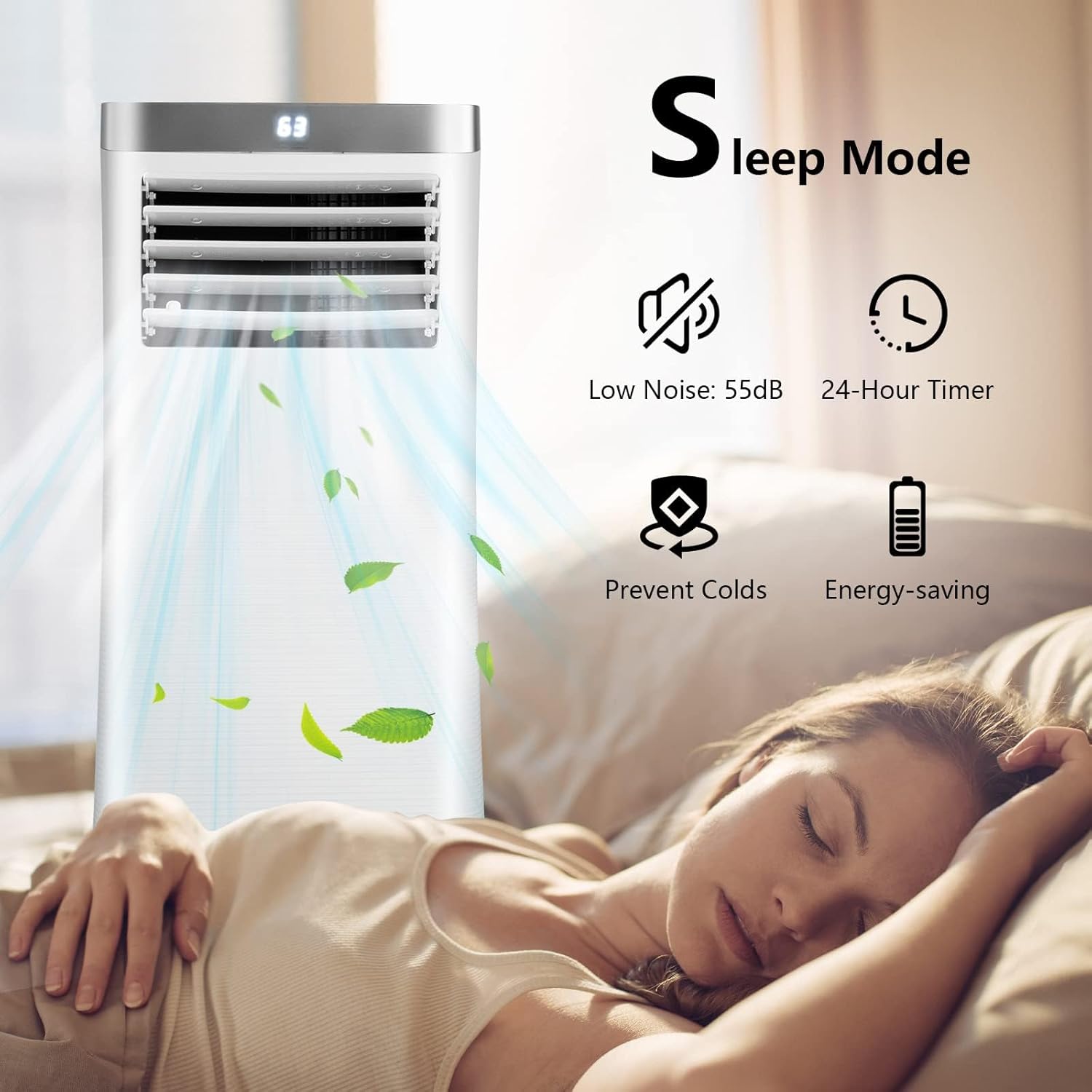 DORTALA Portable Air Conditioners 10000 BTU, AC Cooling Unit with Fan & Dehumidifier, Remote Control, 24H Timer, Window Kit, Standing AC for Bedroom, Dorm, Cools Up to 350 sq.ft