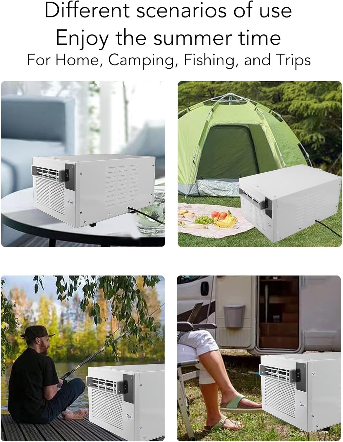 Portable Air Conditioners, Energy Saving Portable Ac Unit Aluminum Alloy Room Air Conditioners 1900btu 280w Dual Inverter Window Small Air Conditioner(US Plug)