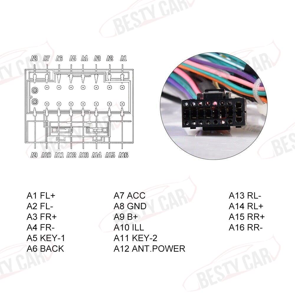 16pin Car Stereo Radio Power Retrofit Wiring Harness Adatper fits for Mazda 3 Atenza CX-4 Axela CX-5 with Amplifier