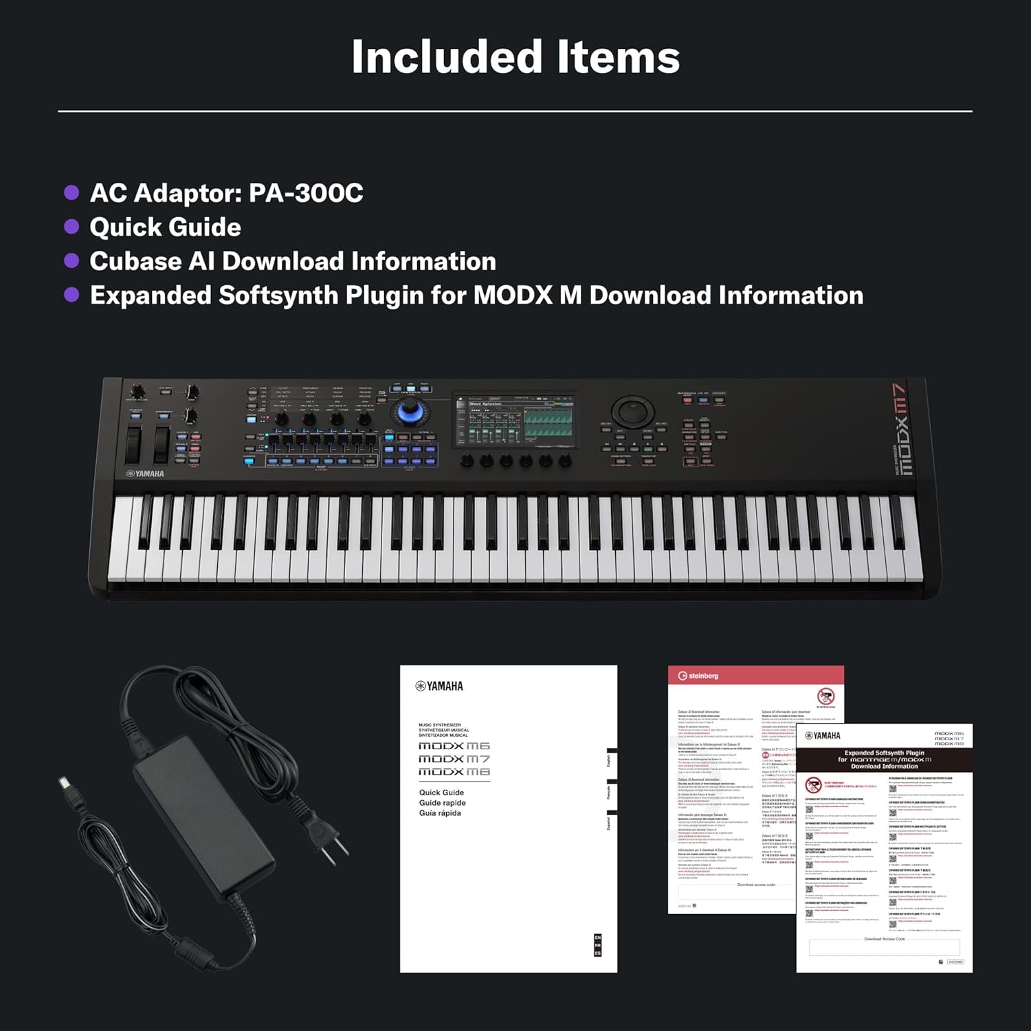 Yamaha 76-Key Music Synthesizer with Improved Keyboard Action, Performance Focused for Next Generation Sound Exploration, Expressive Control and Optimized Workflow MODX M7