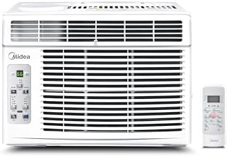 Midea 6,000 BTU Window Air Conditioner, 3-in-1 Cool/Fan/Dehumidifier Window AC Unit, Easycool Air Conditioner with Remote Control, Cools up to 250 Sq. Ft., Fits bedroom, study, office (2024 Upgrade) (Renewed)