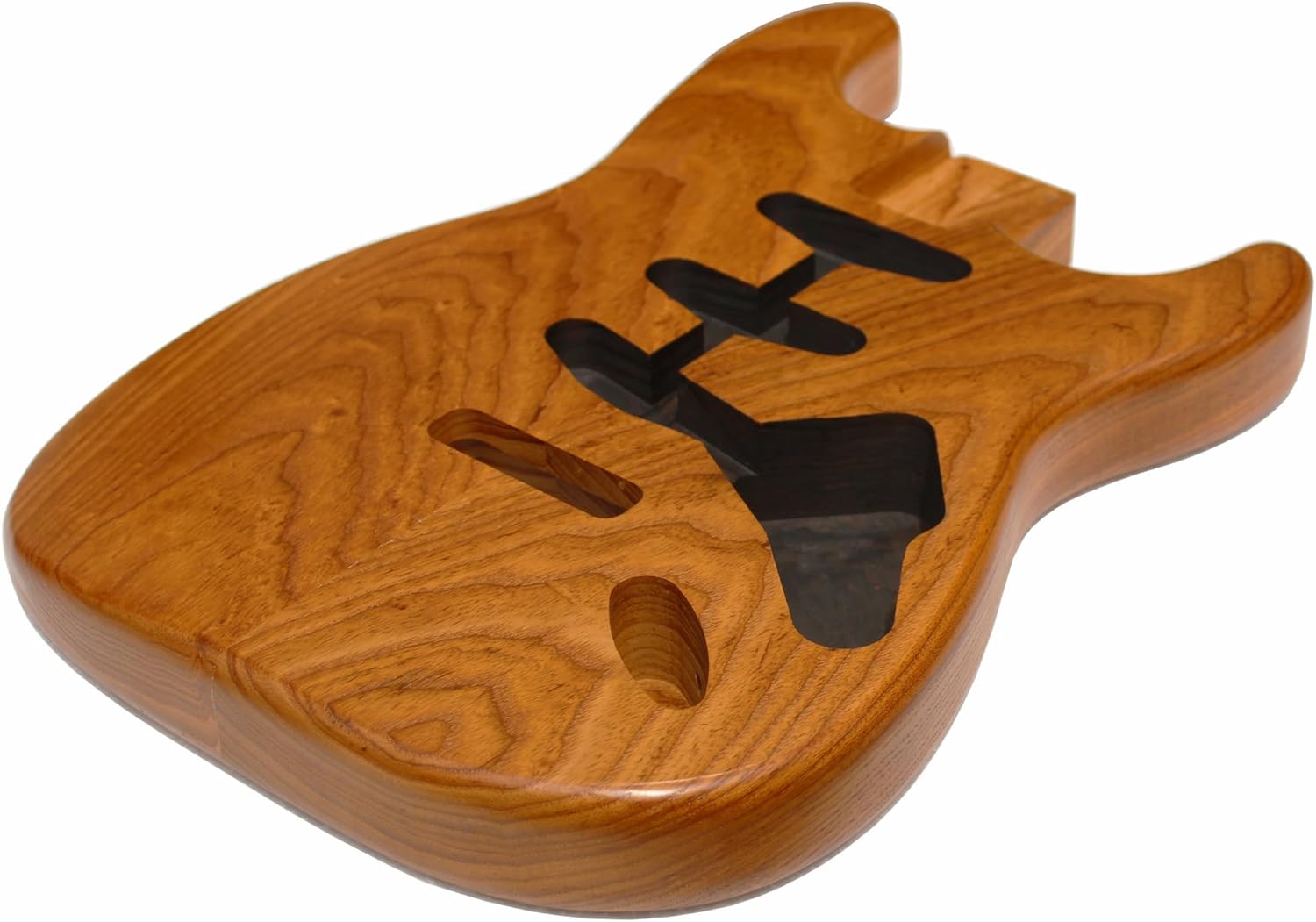Strat Electric Guitar Body Vintage, 2Pcs SSS Roasted Swamp Ash Wood Body for ST Electric Guitar