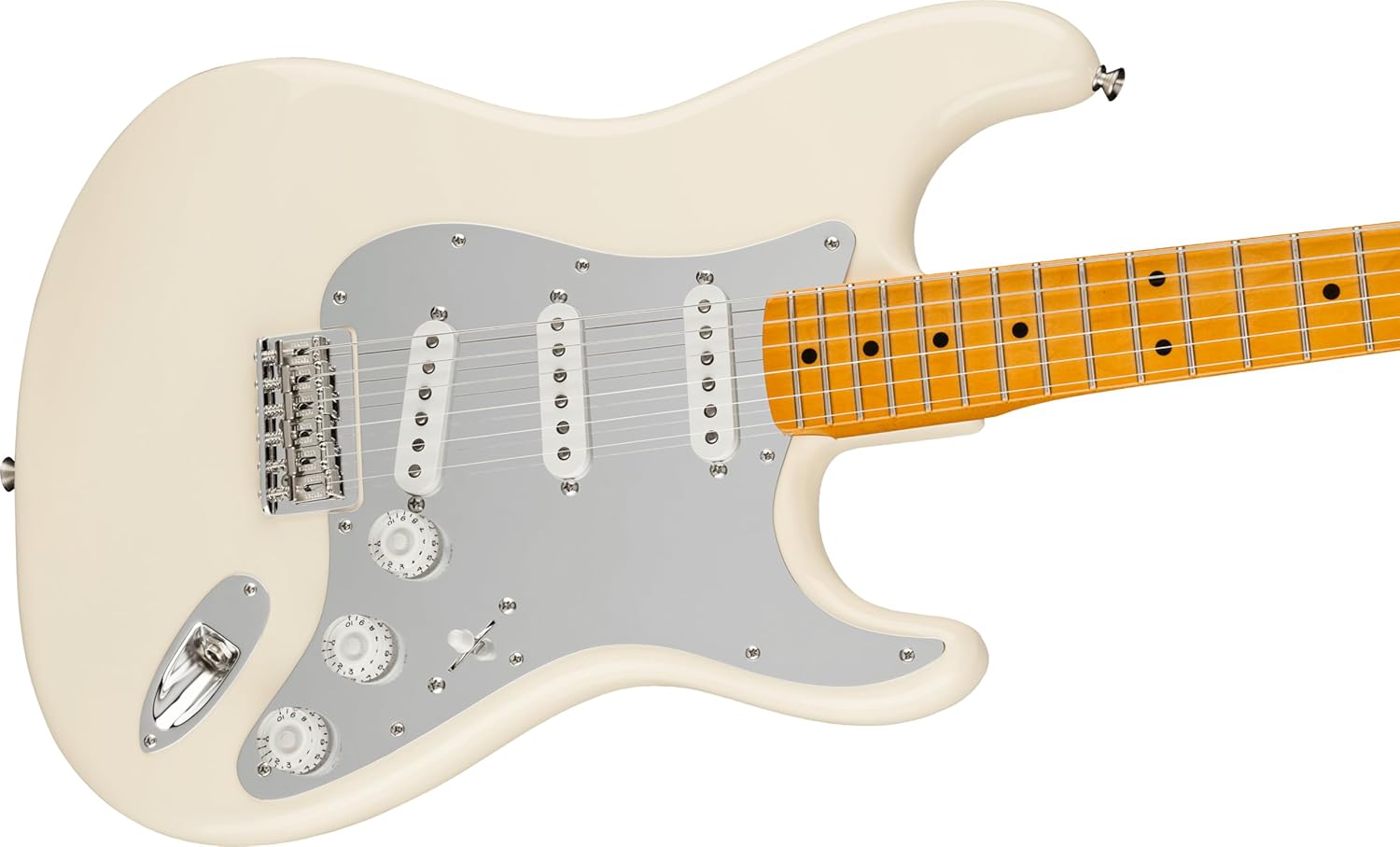 Fender Nile Rodgers Hitmaker Stratocaster Electric Guitar, Olympic White, Maple Fingerboard