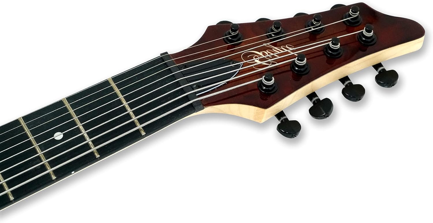 Gstyle Left-handed 8 String Electric Guitar Burl poplar veener top okoume Wood Body Bolt On Maple Neck Poplar Wood Body (Left-handed) (ES-800)