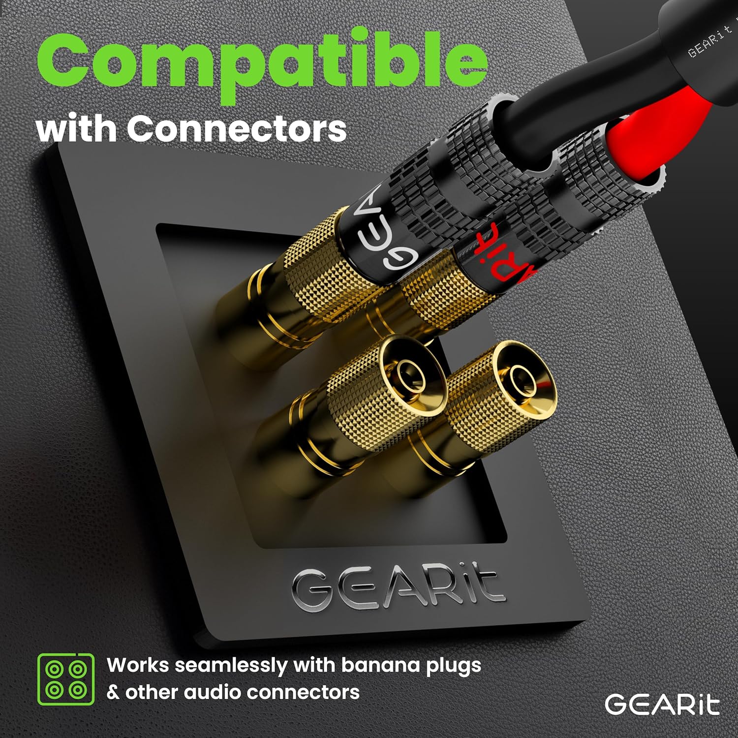 GEARit Outdoor Speaker Wire CL3 Rated, 14 Gauge Speaker Wire, Speaker Cable 200 ft for Outdoor Speakers, Patio, Garden, Backyard Audio, Direct Burial in Ground/in Wall, CCA (Black, 2-Conductors)