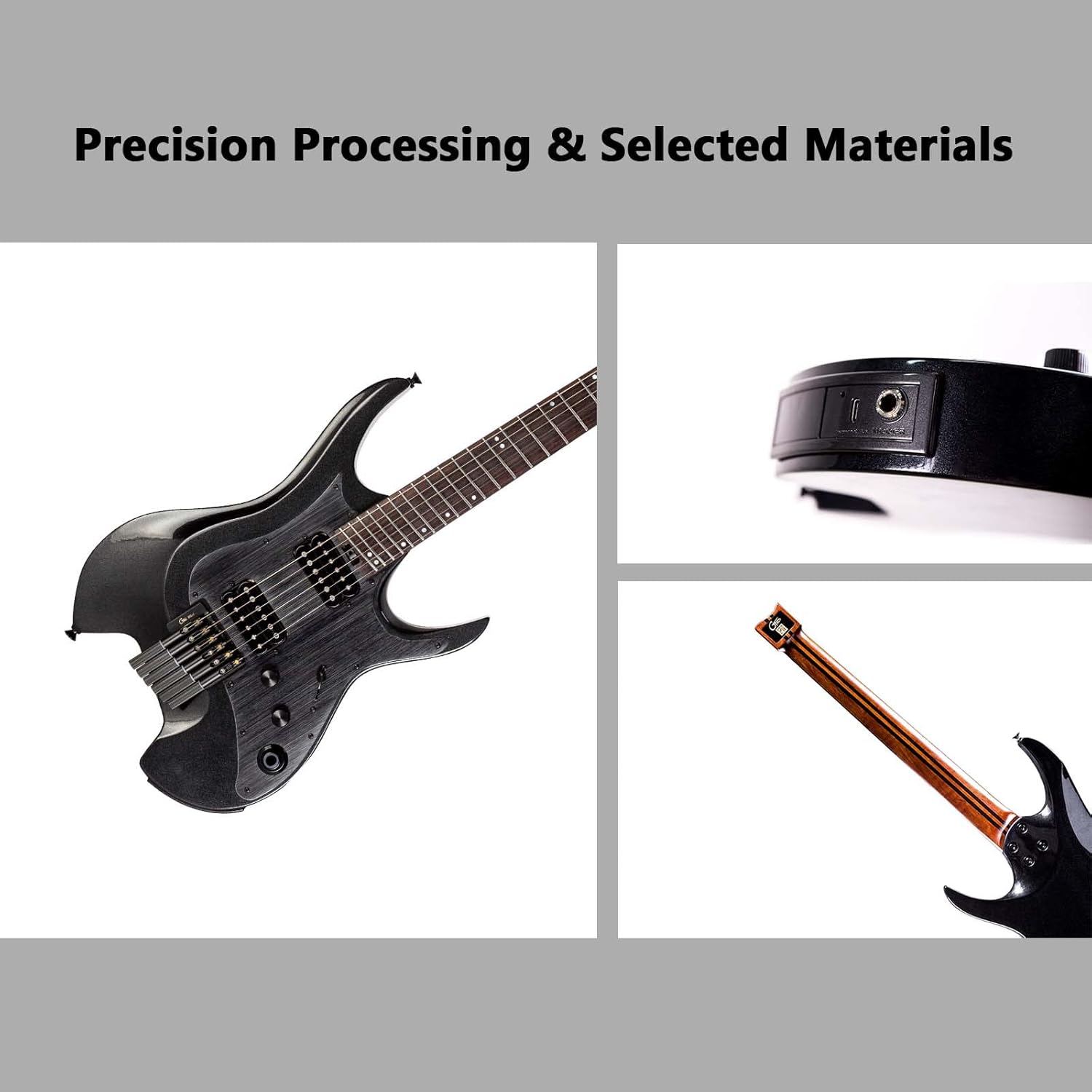 GTRS W800 Professional Electric Guitar and GWU4 Wireless Guitar System UHF Guitar Transmitter Receiver