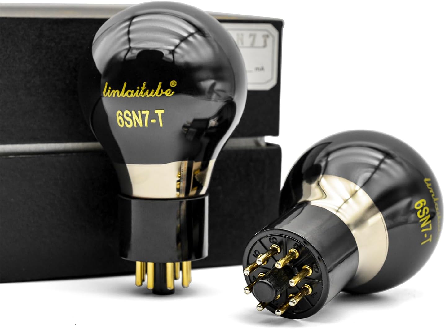 LINLAI 6SN7-T Spherical Bulb Vacuum Valve Electronic Tube for Class Pairing Hifi Audio Amplifier Replaced by CV181 6N8P