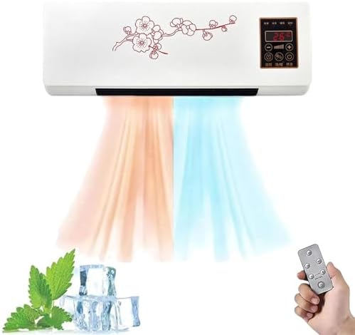 Ductless Air Conditioners - Fast Natural Wind/Heating Wall Mounted Mobile Air Electric Fan Air Conditioner For Bedroom, Portable, Ductless, With Remote, For Home Office(C)