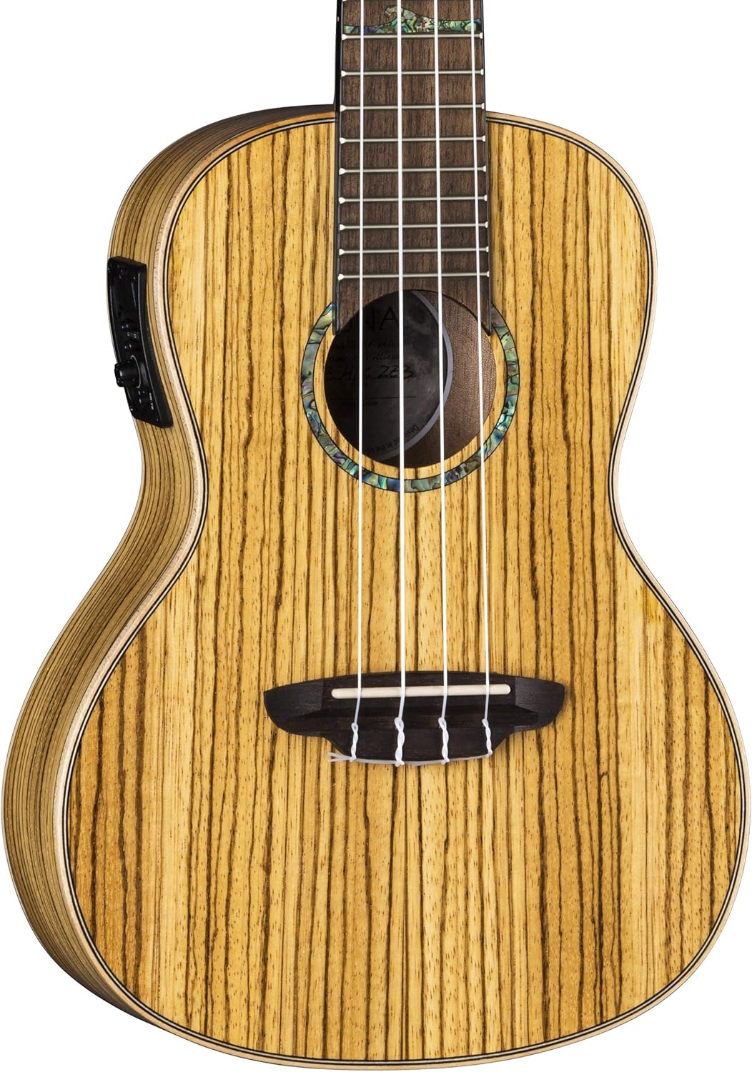 Luna High Tide Concert Acoustic/Electric Ukelele with Gigbag, Zebrawood