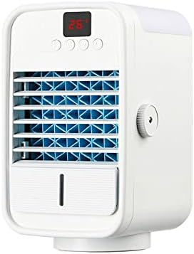USB Portable Air Conditioners Air Cooler, 3 Wind Speed & 7 LED Light, Cool Mist & 5H Timer Cold, Personal Mini Air Cooling Fan for Room