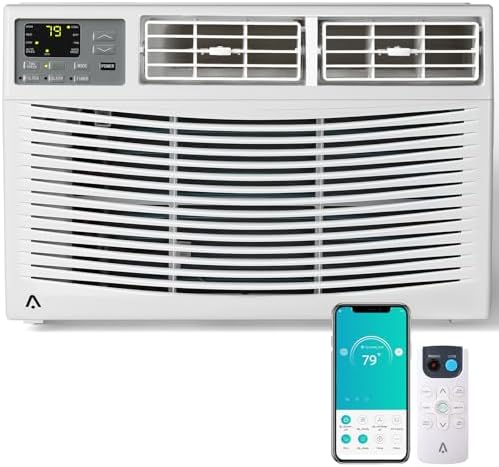 12,000 BTU Window Air Conditioner for Room Up to 550 Sq. Ft, 3 In 1 Quiet Window AC Unit with Cool, Fan, Dry Modes, Smart WIFI Control & Easy Install for Bedrooms, Apartments, Dorms