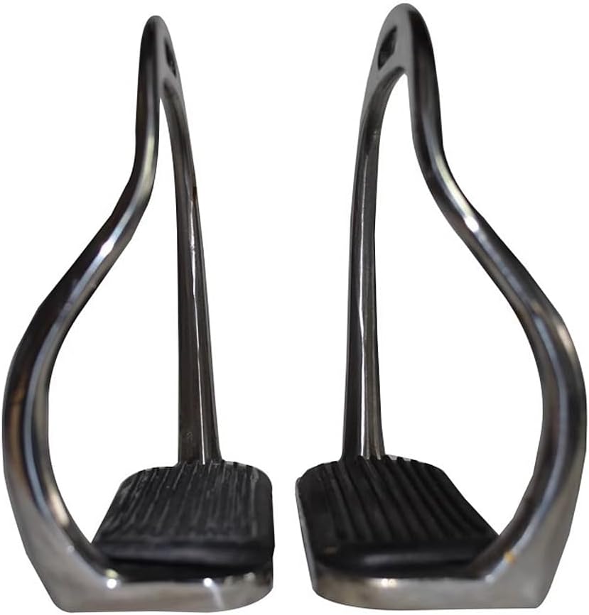 UNISTRENGH Western Stainless Steel Horse Riding Stirrups Equestrian Saddles Accessories Anti-Skid Horse Pedal Super Lightweight Equestrian Safety Equipment