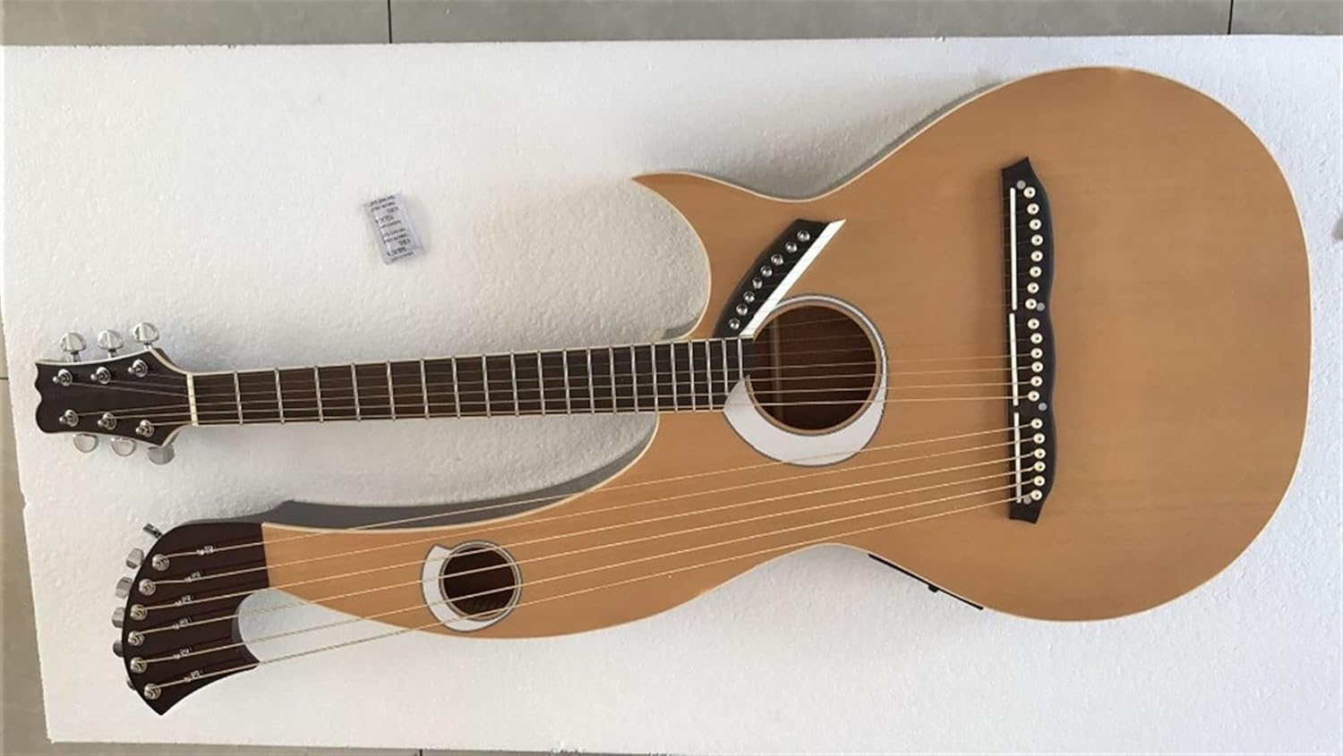 6/6/8 Strings Harp Acoustic Guitar Double Necks Electric Acoustic Guitar 41 Inches Fir Body Guitars (Color : Harp and hardcase Size : 41 inches) (Harp and Soft Bag 41 inches)