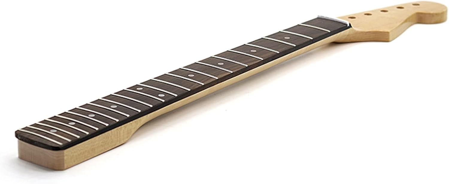 22 Frets Inlay Dots Maple Electric Guitar Neck Rosewood Fingerboard Wood Color Guitar Accessories Unfinished Guitar Neck