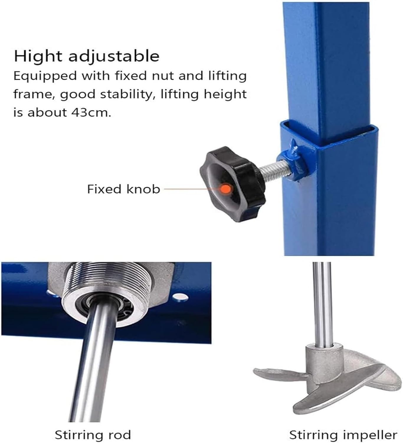 5 Gal/20L Pneumatic Paint Mixer, Auto Lifting Paint Agitator, Ink Coating Mixing Tool, Paint Stirring Machine Bracket Air Agitator