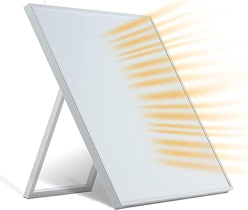 Wall-Mounted 120V 350W Space Heater Panel with Convection Heating ‒ Portable with Stand, Energy Efficient, Overheat Protection ‒ Ideal for 110 Sq. Ft.Rooms (24 x 24 x 1.18 inches)