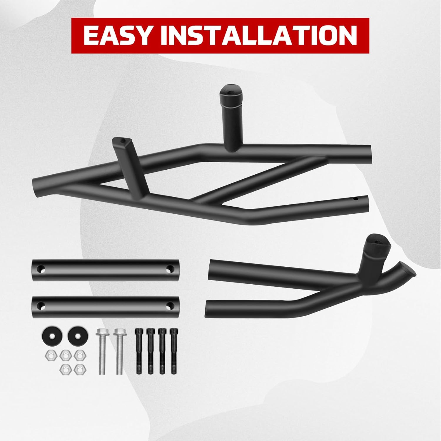 Nerf Bars Rock Sliders for 2024 Can-Am Maverick R, Combined Side Bumper Brush Guard Side Steps Nerf Bars Tree Kickers for Can Am Maverick R X RS 2024 2025 Accessories, Replace #715007170