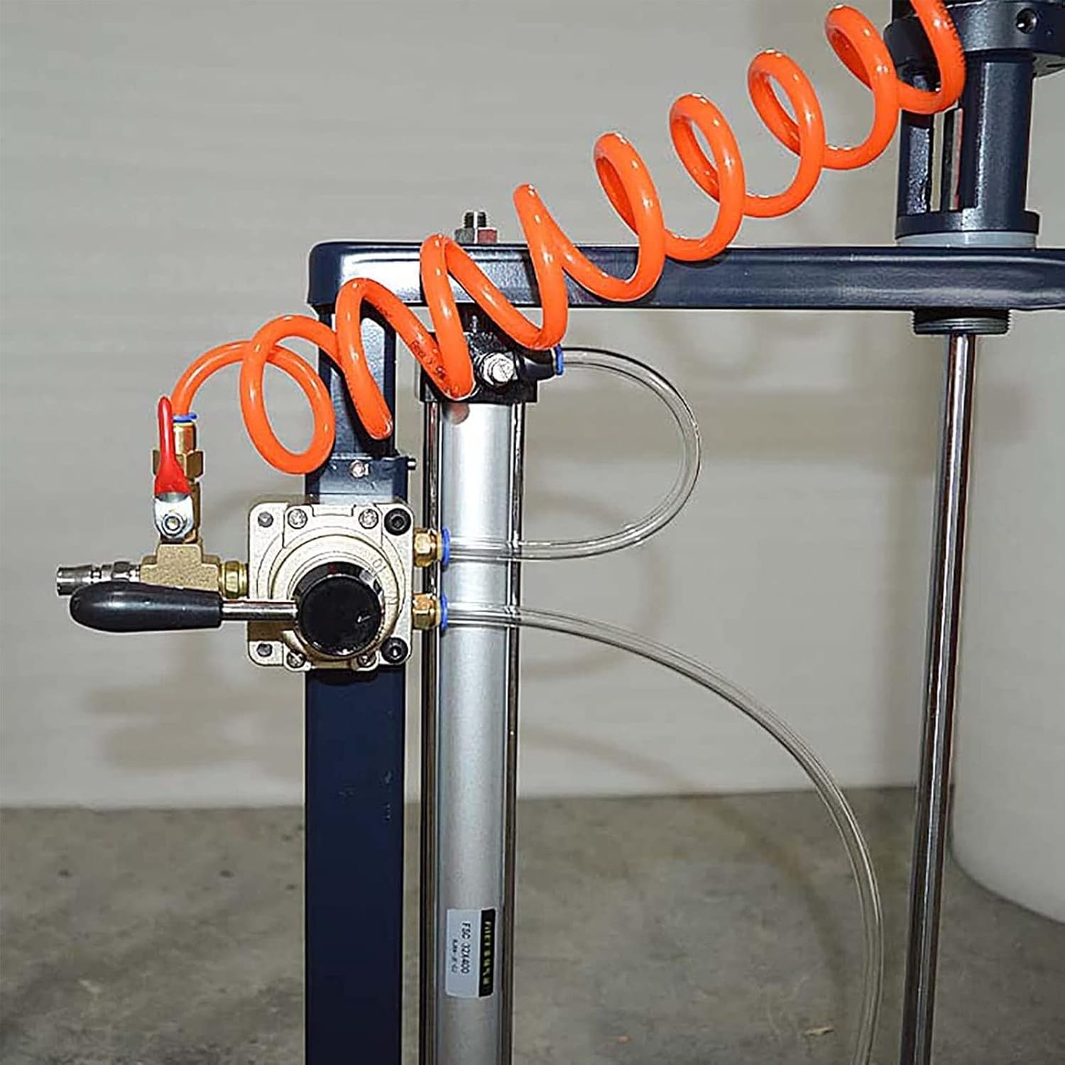 Pneumatic Mixer, 5 Gallon/20L Automatic Lift Paint Stirrer, Desktop Vertical Air Mixer, Ink Mixing Machine for Mixing Feed, Plaster, Paint